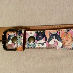 Vintage Cat Print Belt